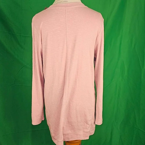 NWT J Jill Womens Rouge Pink Pima Elliptical Tunic Top LP Large Petite - Picture 2 of 4